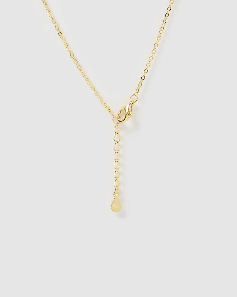 Izoa Kids Alphabet Letter T Necklace Gold