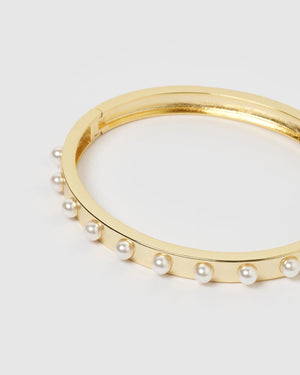Izoa Snow Embellished Cuff Gold