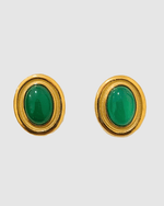 Izoa Lola Stud Earring Green