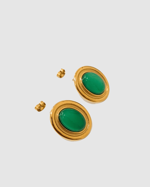 Izoa Lola Stud Earring Green