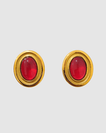 Izoa Lola Stud Earring Red