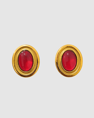 Izoa Lola Stud Earring Red
