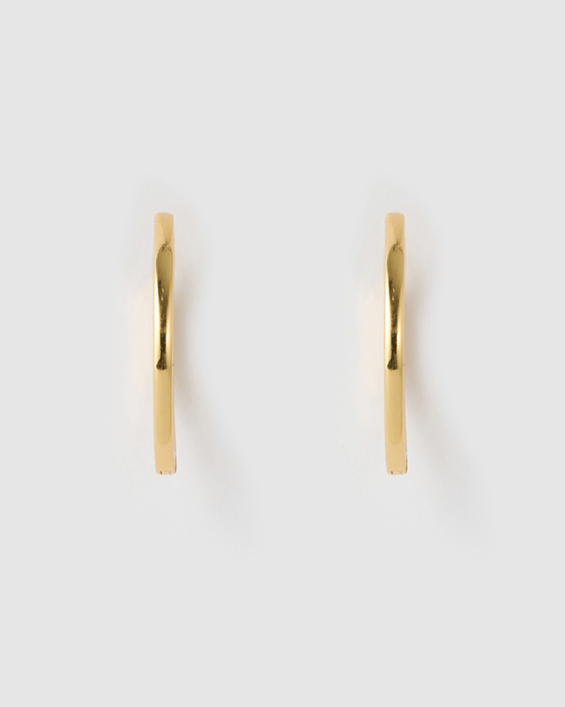 Izoa Large Solid Huggie Earrings