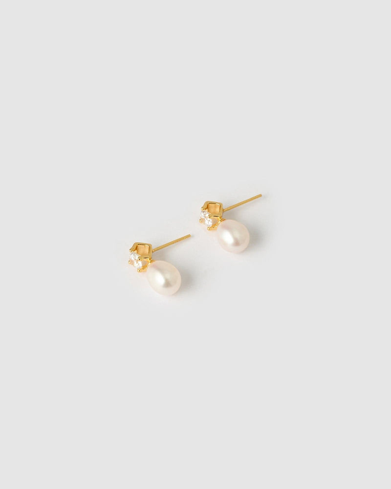 Izoa Marissa Stud Earrings Gold
