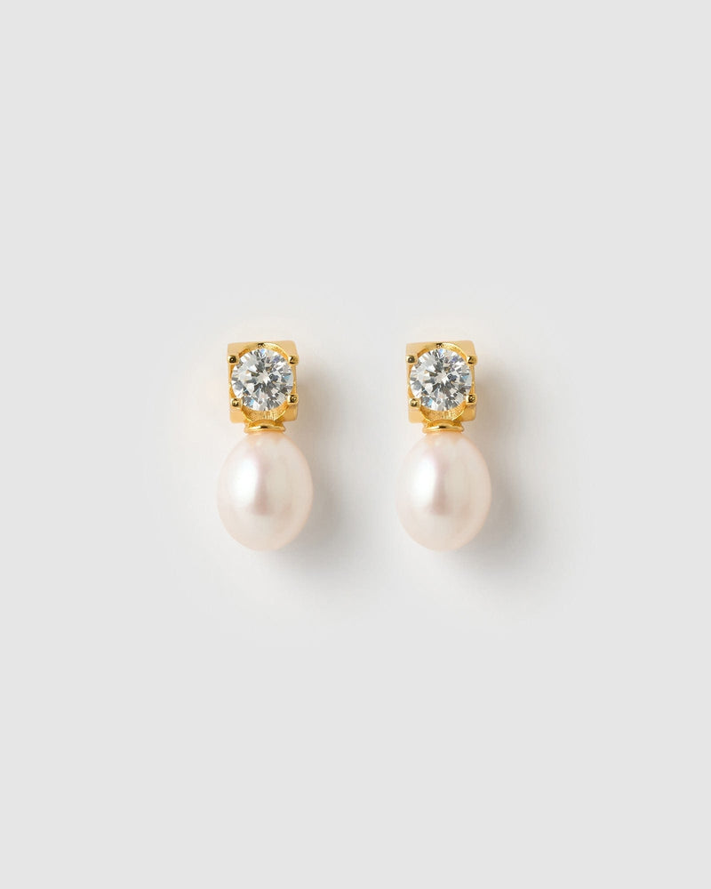 Izoa Marissa Stud Earrings Gold