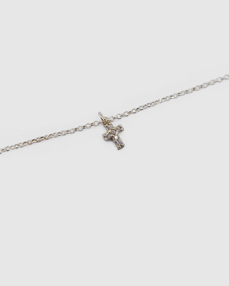 Izoa Mini Cross Bracelet Silver
