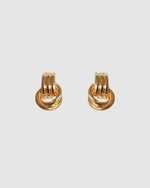 Izoa Mini Fusion Stud Earrings Gold