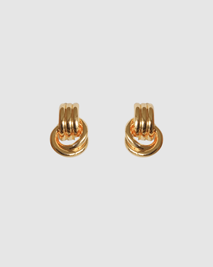 Izoa Mini Fusion Stud Earrings Gold