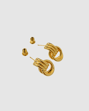 Izoa Mini Fusion Stud Earrings Gold