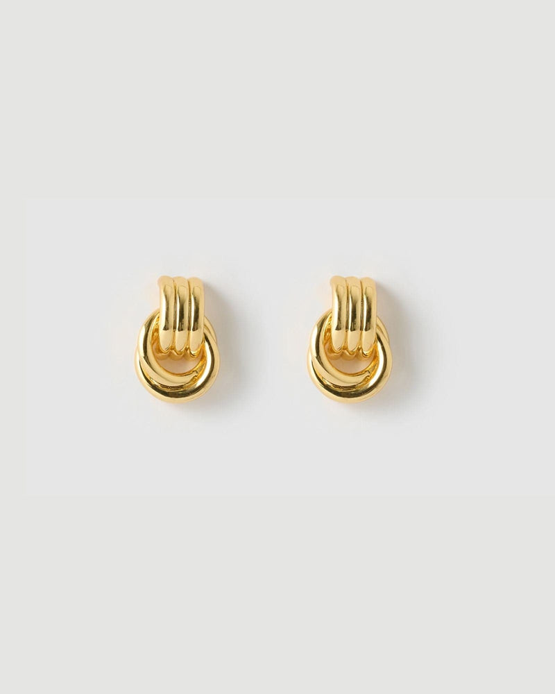 Izoa Mini Fusion Stud Earrings Gold