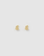 Izoa Little Letter G Stud Earrings Gold