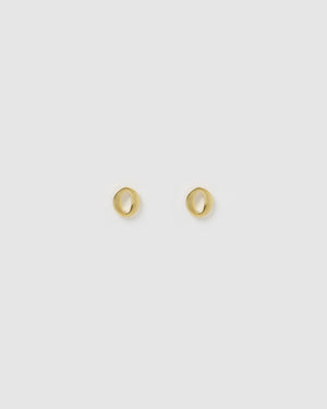 Izoa Earrings Izoa Little Letter O Stud Earrings Gold IZ-MINlLETTERO-GLD
