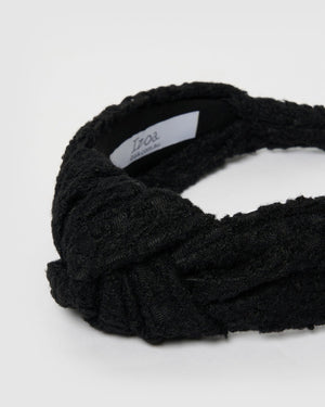 Izoa Hair Accessories Izoa Missy Headband Solid Black IZ-MISSYHEADBAND-SOLIDBLACK