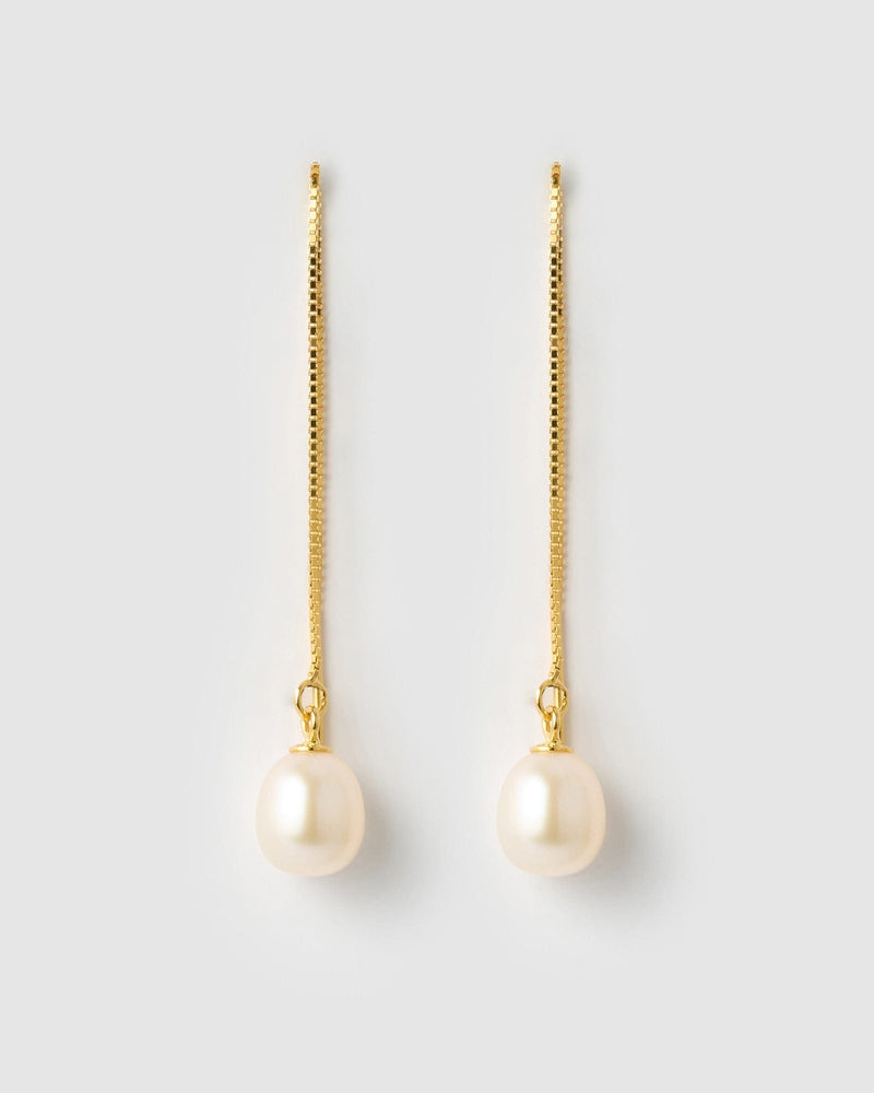 Izoa Nicola Thread Earrings Gold