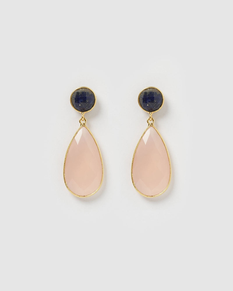 
                
                    Load image into Gallery viewer, Izoa Earrings Izoa Patience Earrings Pink Blue IZ-PATIENCEEAR-PINK
                
            