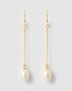 Izoa Petra Drop Hook Earrings Gold