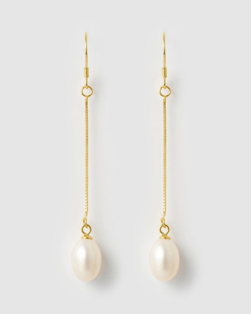 Izoa Petra Drop Hook Earrings Gold