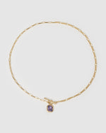 Izoa Radiance Necklace Gold Purple