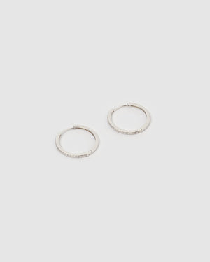 Izoa Rae Hoop Earrings Silver
