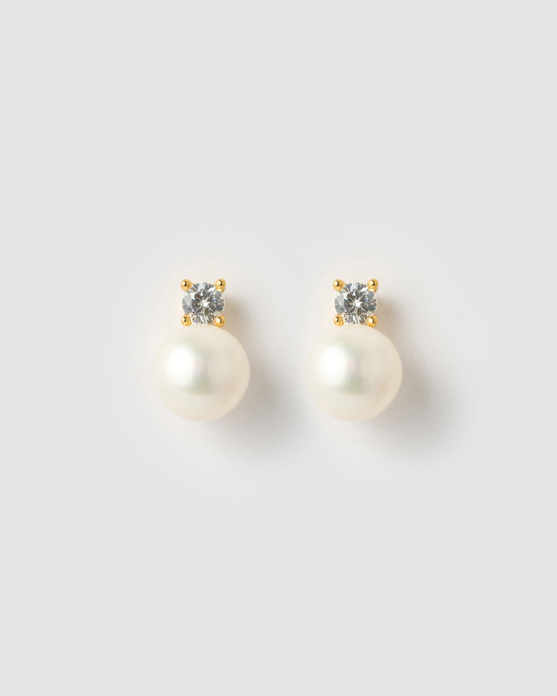 Izoa Ramona Stud Earrings Gold