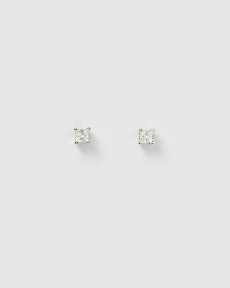 Izoa Dion Mini Stud Earrings Sterling Silver