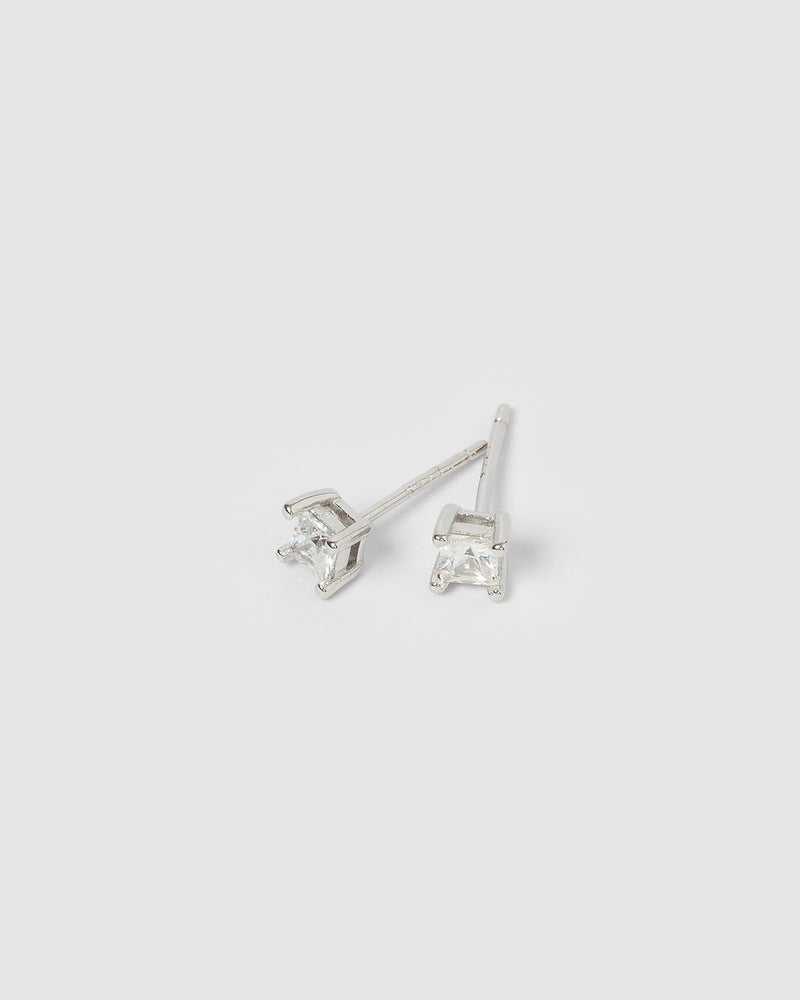 Izoa Dion Mini Stud Earrings Sterling Silver