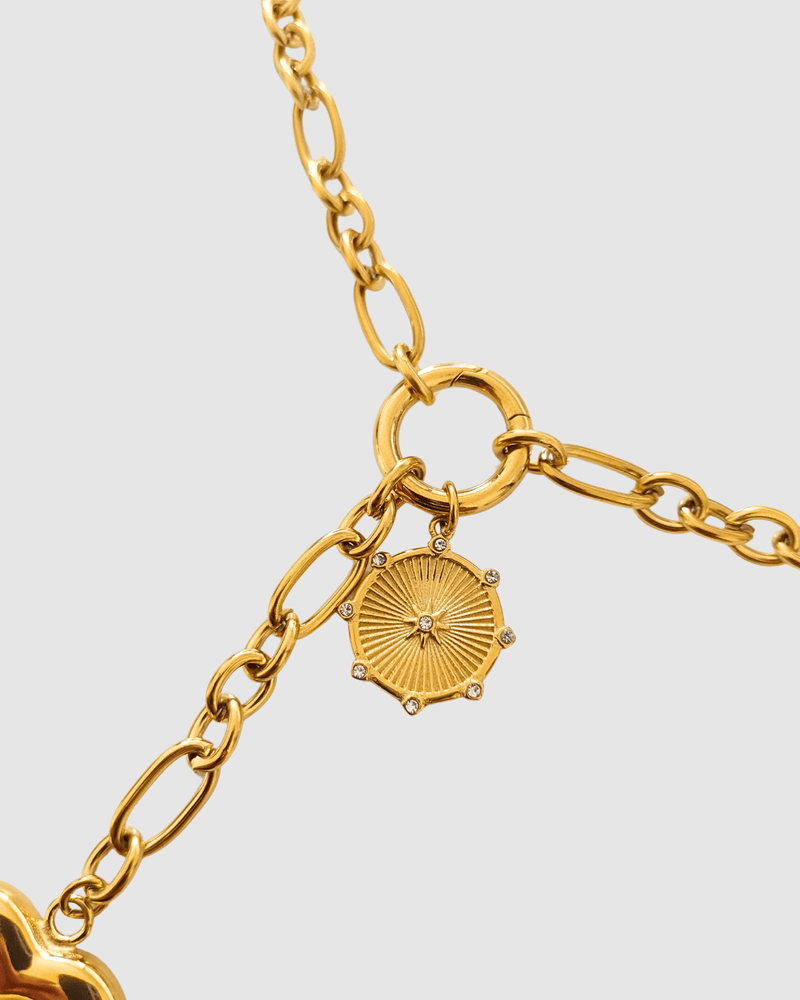 Izoa Sophia Heart Necklace Gold