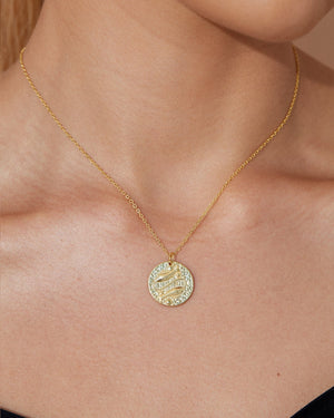 Izoa Necklaces Izoa Star Sign Necklace Pisces Gold IZ-STARNECK-PISCES