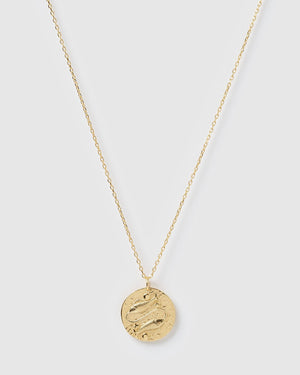 Izoa Necklaces Izoa Star Sign Necklace Pisces Gold IZ-STARNECK-PISCES