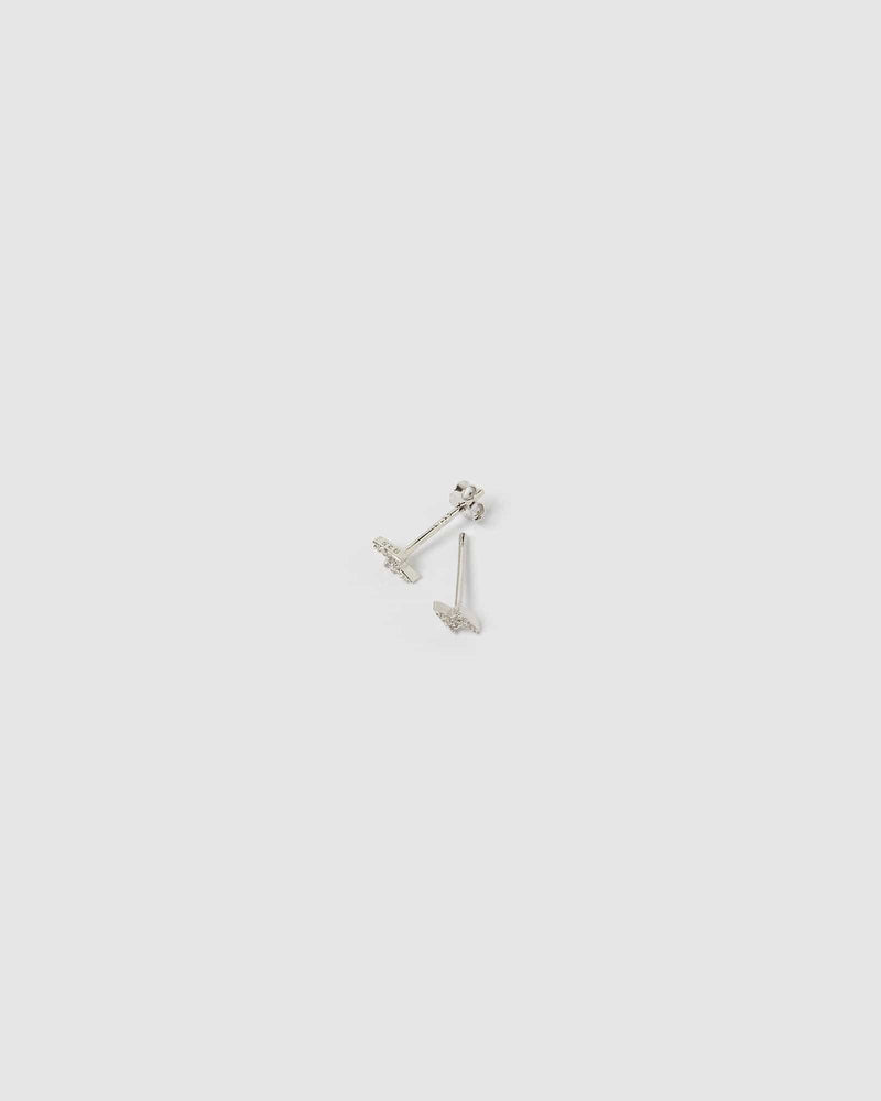 Izoa Strike Stud Earrings in Sterling Silver