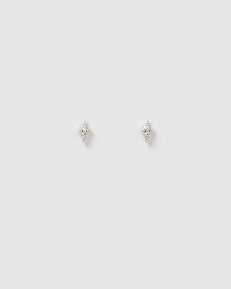 Izoa Strike Stud Earrings in Sterling Silver