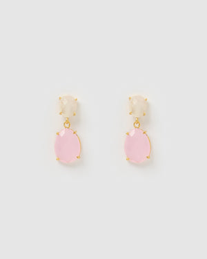 Izoa Earrings Izoa Tinsley Earrings Pink Gold IZ-TINSLEYEAR-PINKGLD