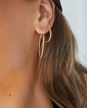 Izoa Valeria Hoop Earrings Gold - The Zebra Effect
