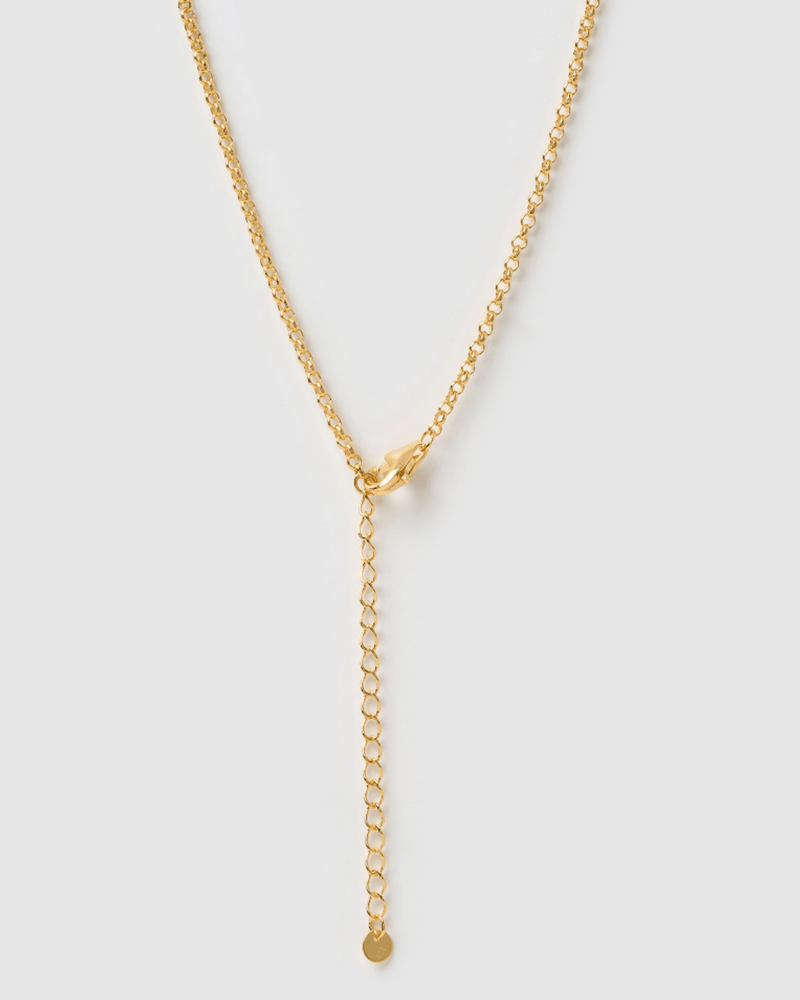 Izoa Victoria Freshwater Baroque Pearl Necklace Gold