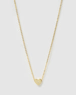 Izoa Kids Heart Alphabet Letter A Necklace Gold