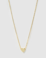 Izoa Kids Heart Alphabet Letter C Necklace Gold