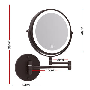 The Zebra Effect Health & Beauty > Makeup Mirrors Embellir Extendable Makeup Mirror 10X Magnifying Double-Sided Bathroom Mirror BR MM-E-EXTEN-10X-LED-7IN-BR