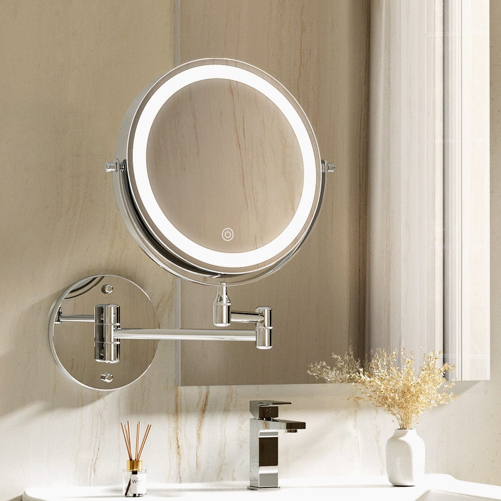 The Zebra Effect Health & Beauty > Makeup Mirrors Embellir Extendable Makeup Mirror 10X Magnifying Double-Sided Bathroom Mirror MM-E-EXTEN-10X-LED-7IN
