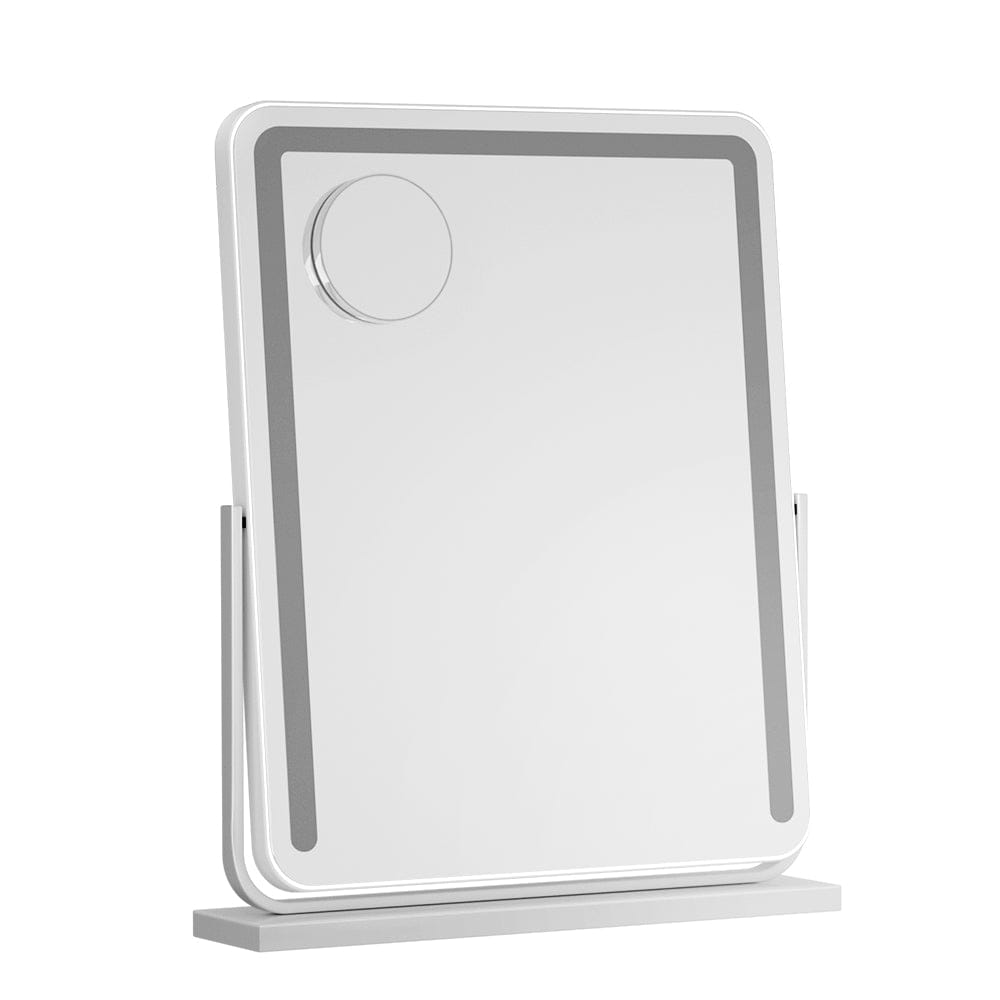 The Zebra Effect Health & Beauty > Makeup Mirrors Embellir Makeup Mirror with Lights Hollywood Vanity LED Mirrors White 40X50CM MM-E-STAND-4050LED-WH