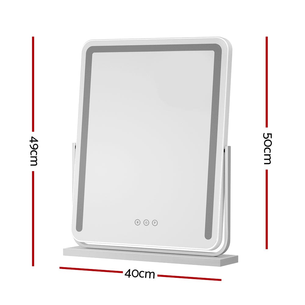 Embellir Makeup Mirror with Lights Hollywood Vanity LED Mirrors White 40X50CM