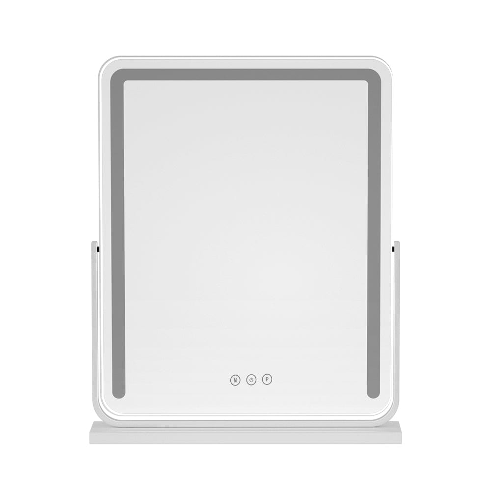 The Zebra Effect Health & Beauty > Makeup Mirrors Embellir Makeup Mirror with Lights Hollywood Vanity LED Mirrors White 40X50CM MM-E-STAND-4050LED-WH