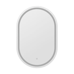 The Zebra Effect Health & Beauty > Makeup Mirrors Embellir LED Wall Mirror With Light 50X75CM Bathroom Decor Oval Mirrors Vanity MM-E-WALL-OVAL-LED-5075