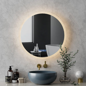 The Zebra Effect Health & Beauty > Makeup Mirrors Embellir Bluetooth LED Wall Mirror With Light 60CM Bathroom Decor Round Mirrors MM-E-WALL-ROU-LED-60-BT