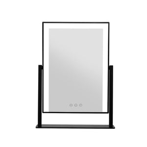 The Zebra Effect Health & Beauty > Makeup Mirrors Embellir Makeup Mirror 30x40cm with Led light Lighted Standing Mirrors Black MM-STAND-3040LED-BK