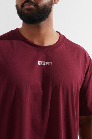 Newtype Official Statement Oversized Tee - Burgundy