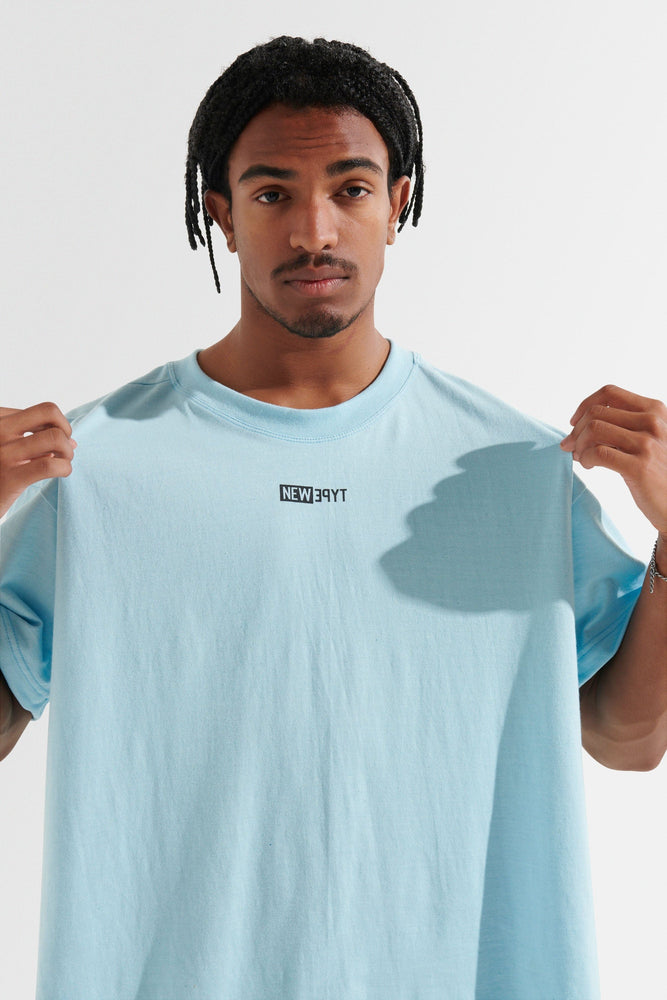 Newtype Official Statement Oversized Tee - Light Blue