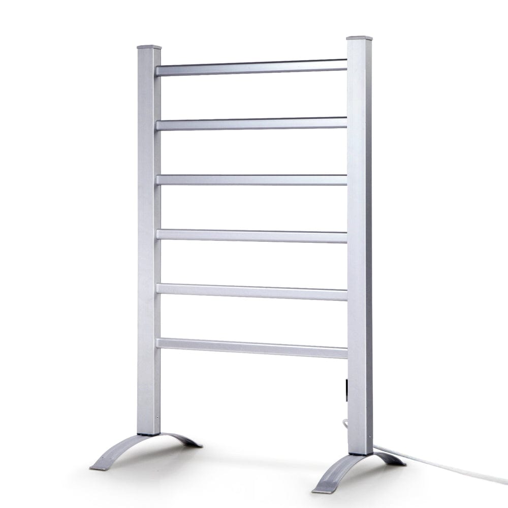 Wire Radiator Towel Rail Rack Devanti Electric Heated Towel Rail Rack 6 Bars with Timer Clothes Dry
