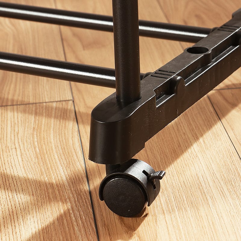 Zebra Rack Double-rod Adjustable Clothes Rack with Pulley-Back