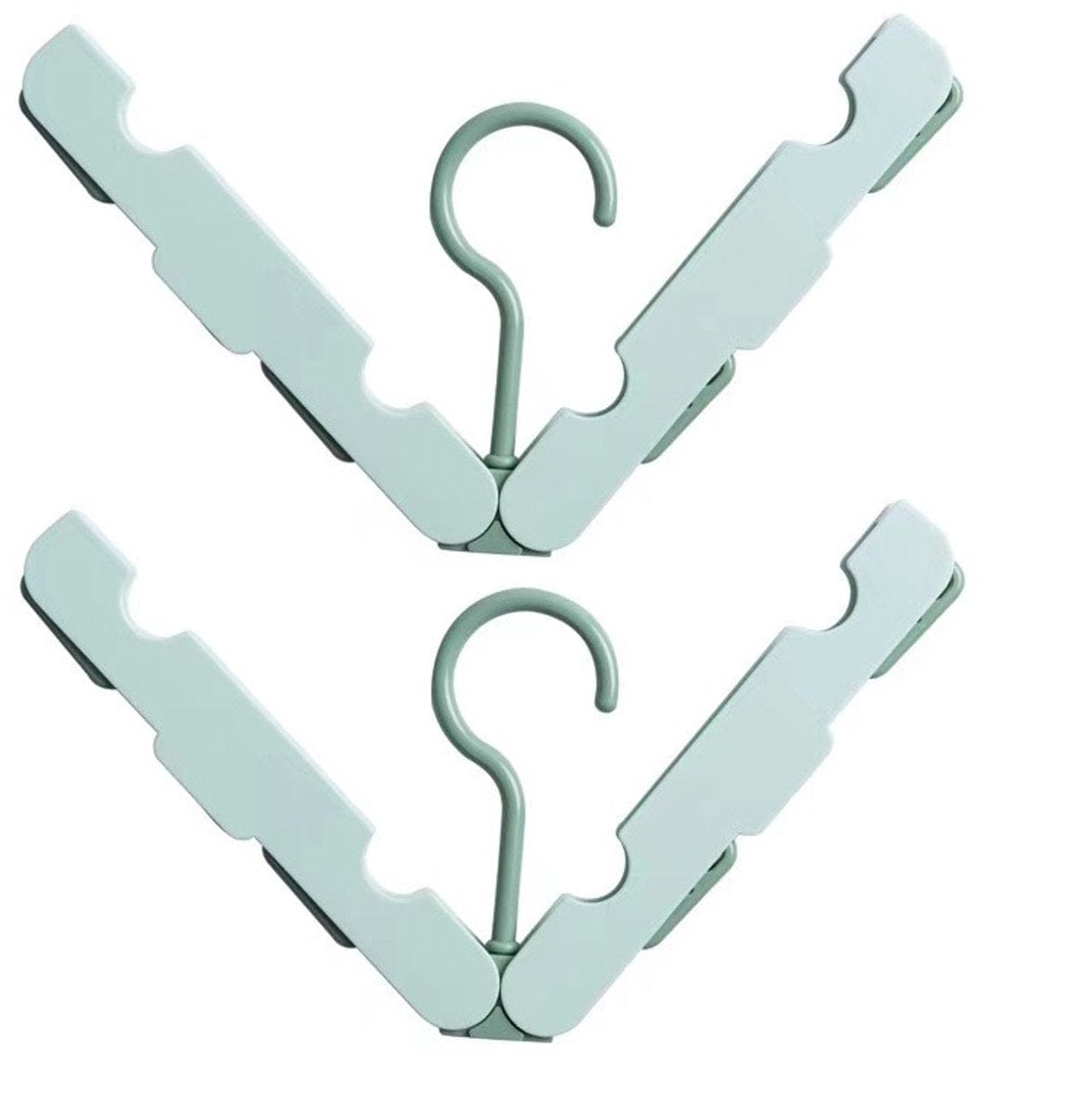 Folding Clothes Rack (Two-Piece Pack) - Hanging Clothes Rack - Portabl