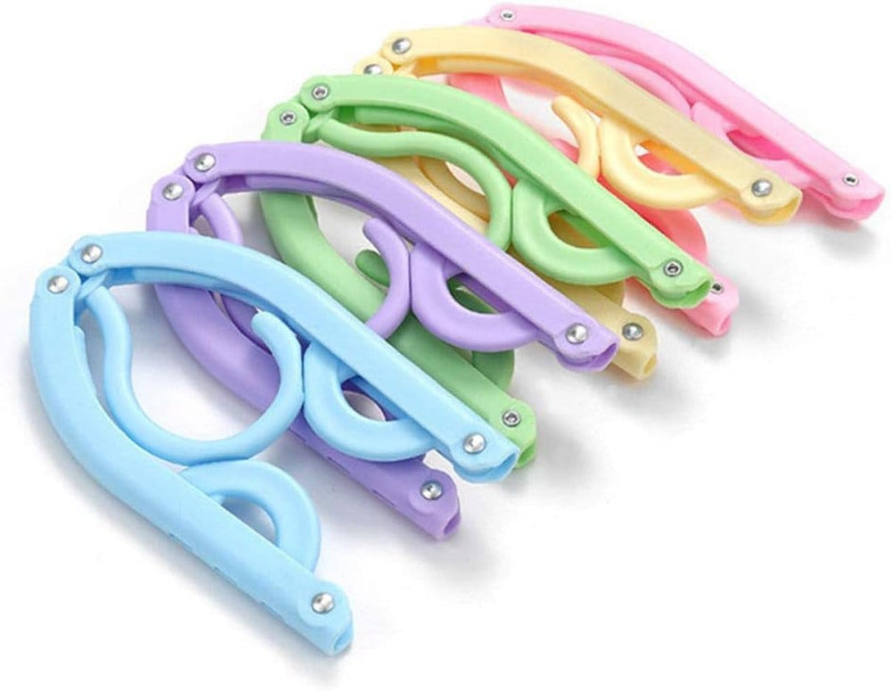 10-Piece Travel Clothes Hanger - Portable Folding Clothes Hanger - Fol